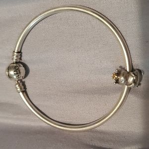 Pandora bangle with bee charm.